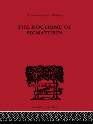 cover image of The Doctrine of Signatures